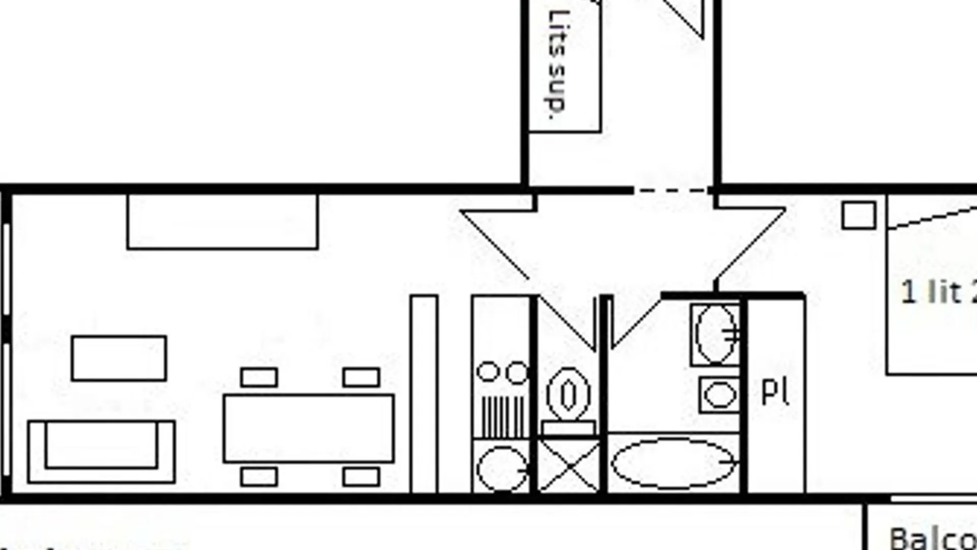 Appartement 2 Pieces, Cabine, Balcon, Pres Des Pistes, 6 Pers - Fr-1-180-95 Meribel France